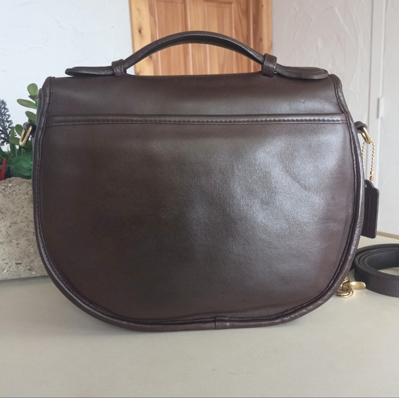 Coach Large Plaza Bag, Pre-1994, Mahogany Brown, Late 1980's - Picture 2 of 16